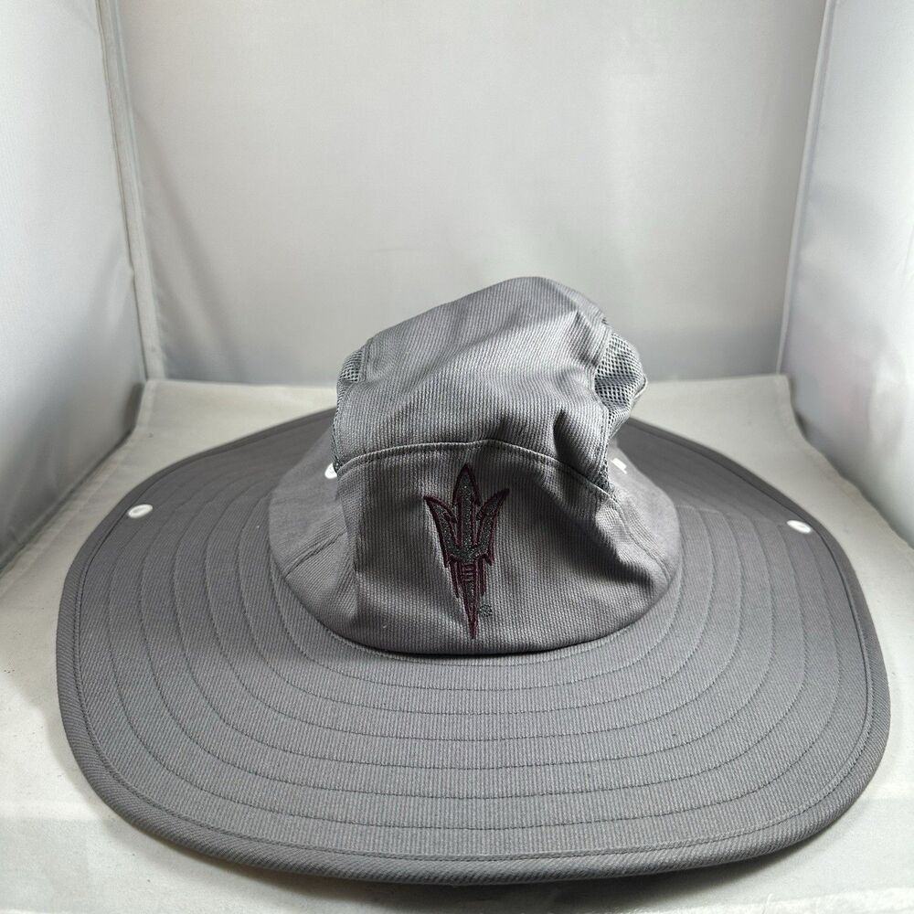 NWT Adidas ASU Arizona State Sun Devils Bucket Wide Brim Sun Hat Gray